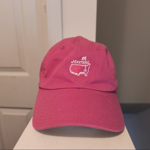 US Golf Masters Pink with White highlights stitched Logo adjustable Hat. - Picture 2 of 5